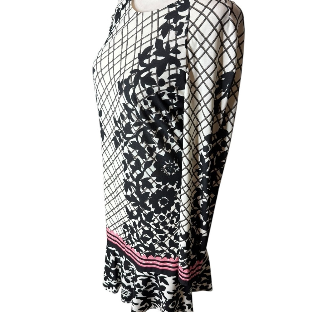 Eliza J Black and White Mini Dress floral size 8 - Picture 7 of 16